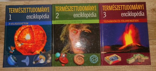 Term�szettudom�nyi enciklop�dia 1-3.: A vil�gegyetem, Evoluci� �s genetika, T�zh�ny�k �s f�ldreng�sek