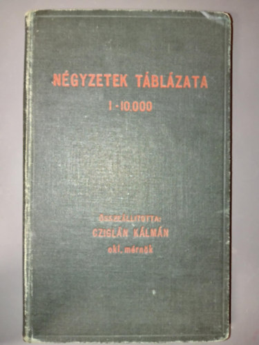 N�gyzetek t�bl�zata 1-10.000
