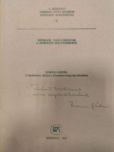 A hiedelmek alakjai a Zemplni-hegysg falvaiban