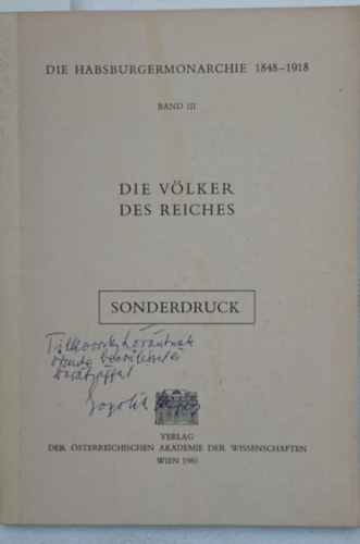 Ludwig Gogol�k - Ungarns Nationalit�tengesetze und das Problem des magyarischen National- und Zentralstaates (Dedik�lt k�l�nnyomat)