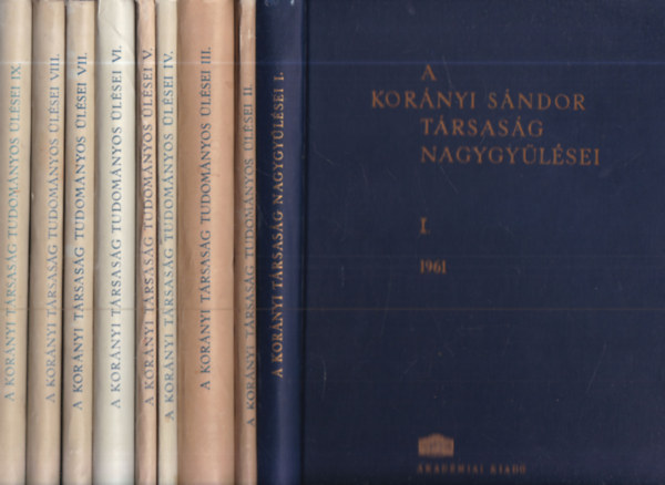 A Kor�nyi S�ndor T�rsas�g nagygy�l�sei I-XVII.