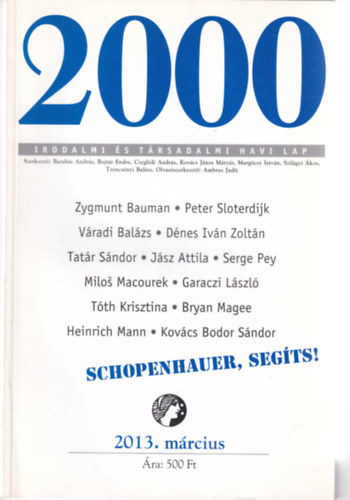 2000 Irodalmi s Trsadalmi Havi Lap - 2013. mrcius