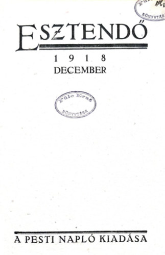 Esztend 1918 december -Egy hnap trtnete