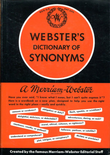 Webster's dictionary of synonyms