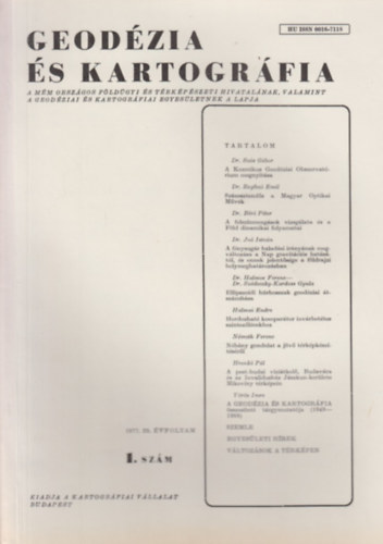 Dr. Jo Istvn  (szerk.) - Geodzia s Kartogrfia 1977/1. szm