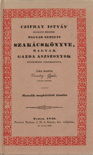 Czifray Istvn magyar nemzeti szakcsknyve