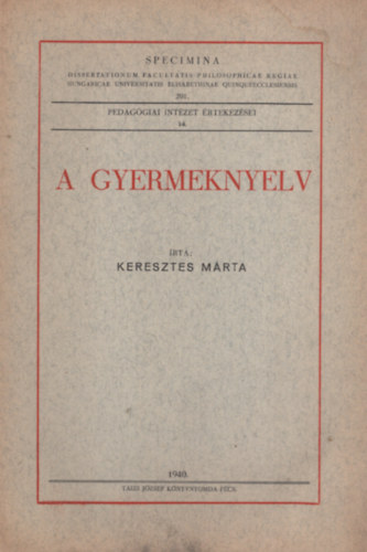 A gyermeknyelv