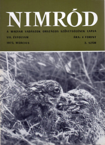 Nimrd - Vadszati s vadgazdlkodsi folyirat (VII. vf. 3. szm - 1975. mrcius)