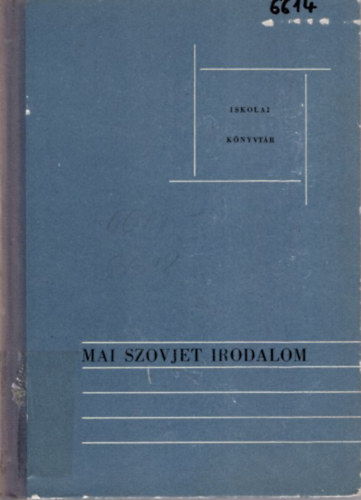 Mai szovjet irodalom