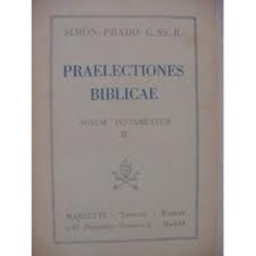 Marietti-Socorro - Praelectiones Biblicae