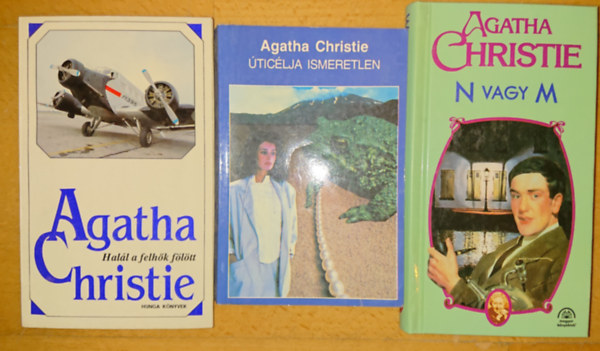 3 db Agatha Christie krimi: N vagy M, Halla  felhk fltt, ticlja ismeretlen