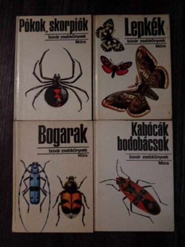 Bvr Zsebknyvek - (4db) Bvr zsebknyvek az zeltlbak / Arthropoda trzsbl: Pkok, skorpik / Lepkk / Bogarak / Kabcl, bodobcsok