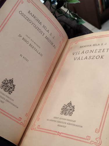 Bangha B�la S. J. �sszegy�jt�tt munk�inak XI. k�tete - Vil�gn�zeti v�laszok