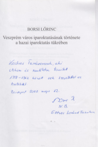 Veszprm vros iparoktatsnak trtnete a hazai iparoktats tkrben