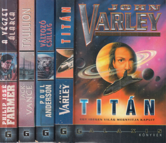 4 db. Galaxis k�nyvek (Tit�n + V�ltoz� csillag + Trullion + A v�gzet �larca)