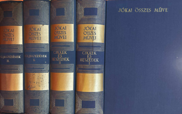 J�kai M�r �sszes m�vei (kritikai kiad�s) 4 db k�nyv (Cikkek �s besz�dek I-II, F�ljegyz�sek I-II)