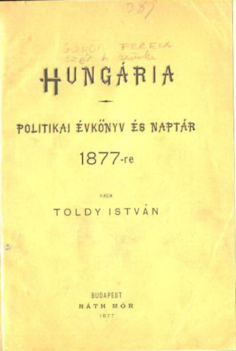 Hungria - Politikai vknyv s naptr 1877-re