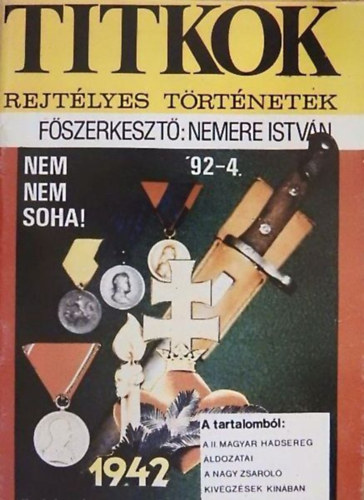 Nemere Istvn  (fszerk.) - Titkok - Rejtlyes trtnetek '92-4.