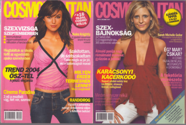 Cosmopolitan magazin 2004/9., 12. s 2005/1. szmok (3 db)