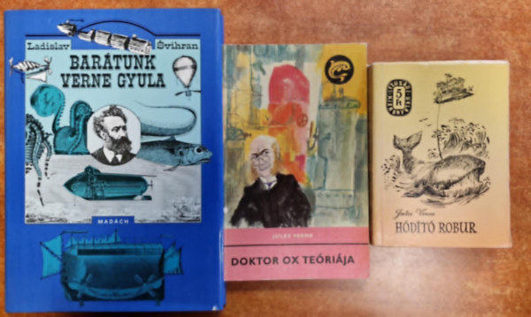 3db Verne knyv:Bartunk Verne Gyula +Doktor ox terija+Hdt Robur