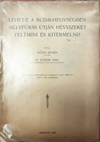 Lehet-e a Budai-hegys�gben m�lyf�r�s �tj�n h�vvizeket felt�rni �s kitermelni?