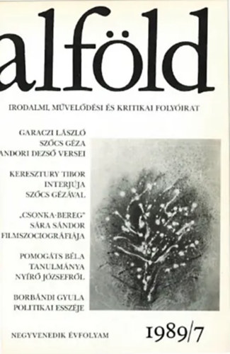 Alfld - Irodalmi, mveldsi s kritikai folyirat, 1989/7.