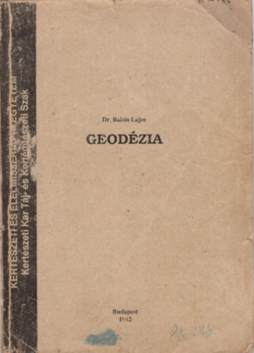 Geodzia - Kertszerti s lelmiszeripari Egyetem 1992