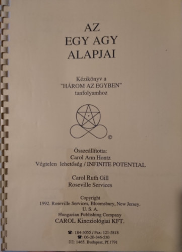 Carol Ann Hontz  (sszell.) - Az egy agy alapjai; Kziknyv a "Hrom az Egyben" tanfolyamhoz