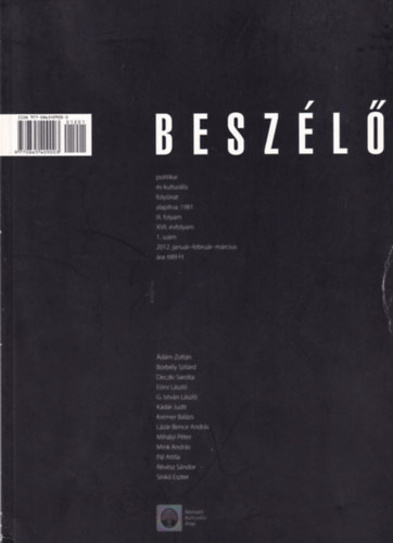 Beszl - Politikai s kulturlis folyirat - 2012. janur-februr-mrcius