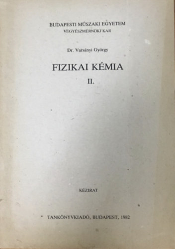 Fizikai kmia II