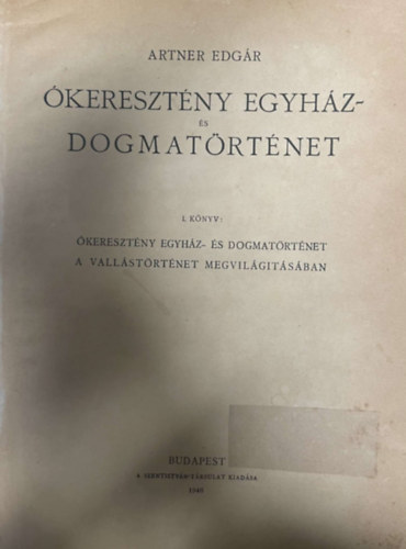 keresztny egyhz- s dogmatrtnet I. (Unicus!)