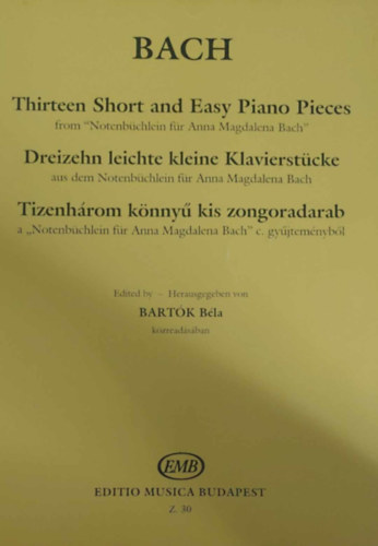 Tizenhrom knny kis zongoradarab (A "Notenbchlein fr Anna Magdalena Bach" c. mbl)