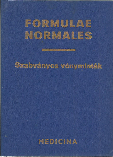 Formulae normales-Szabvnyos vnymintk VI. kiads
