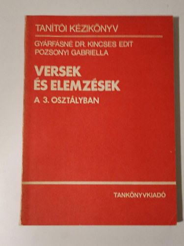 Versek s elemzsek a 3. osztlyban (Tanti kziknyv)