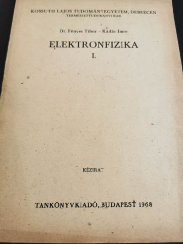 Elektronfizika I. kzirat