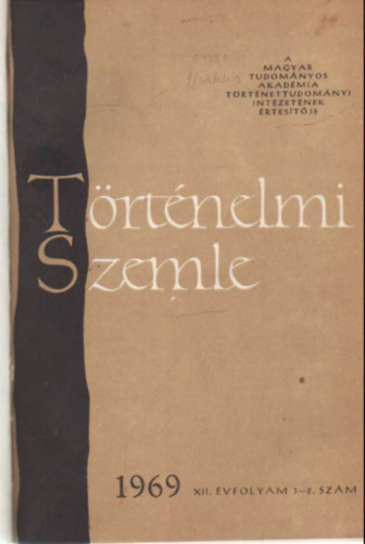Trtnelmi szemle 1969 ( Teljes vfolyam 1-4 szm, egybektve )