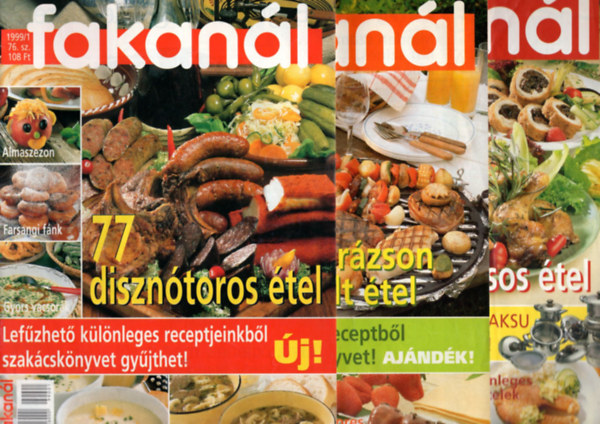 4 db Fakanl 77 recept sorozat: 1999/1, 2, 6, 8. szm.