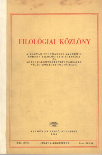 Filolgiai Kzlny XII. vf. jlius-december 3-4. szm