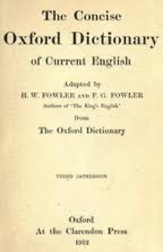 Fowler-McIntosh - The concise Oxford dictionary