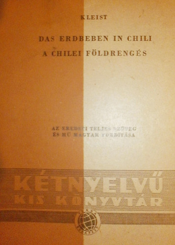 Das Erdbeben in Chili - A chilei fldrengs (Ktnyelv kis knyvtr 51.)
