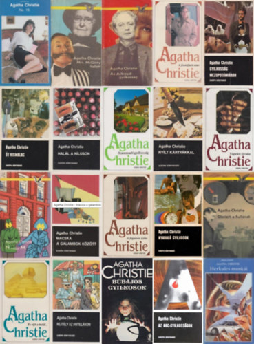 20 db Agatha Christie krimi: B�b�jos gyilkosok + Ny�lt k�rty�kkal + Macska a galambok k�z�tt + �s elj� a hal�l... + �t kismalac + Nyaral� gyilkosok + Gyilkoss�g Mezopot�mi�ban + V�gtelen �jszaka + Herkules munk�i + Mrs. McGinty halo