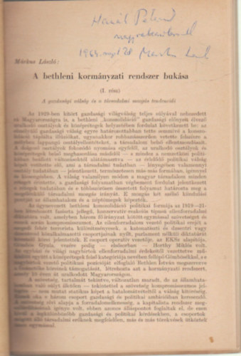 A Bethleni korm�nyzati rendszer buk�sa- dedik�lt- K�l�nlenyomat