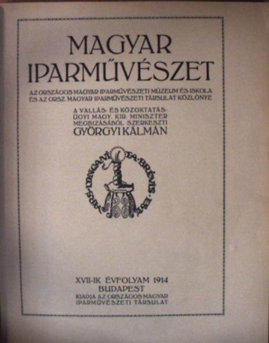 Magyar iparmvszet XVII-ik vfolyam 1914
