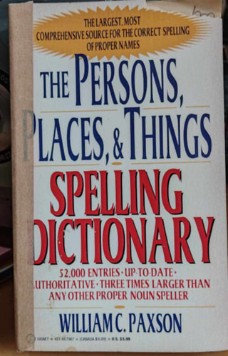 The Persons, Places, & Things Spelling Dictionary