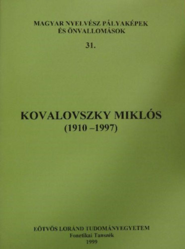 Kovalovszky Mikls (1910-1997)
