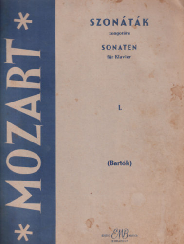 Mozart : Szontk zongorra I.