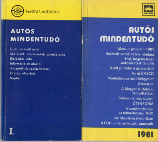 Aut�s mindentud� 1981+ Aut�s mindentud� 1979. (2 k�nyv egy�tt )