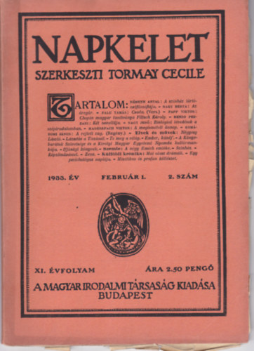 Napkelet XI. vf. 1933. februr 2. szm