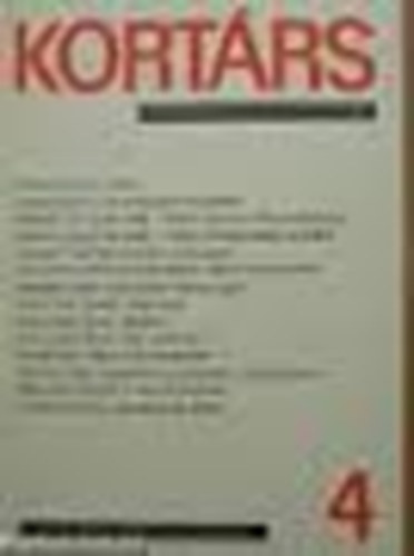 Kortrs 1982. prilis ( Irodalmi s kritikai folyirat)