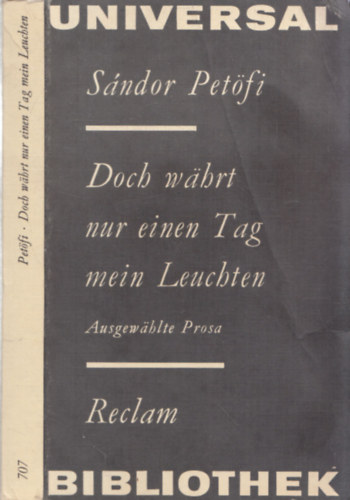 Doch wahrt nur einen Tag mein Leuchten (Vera Thies ltal dediklt)